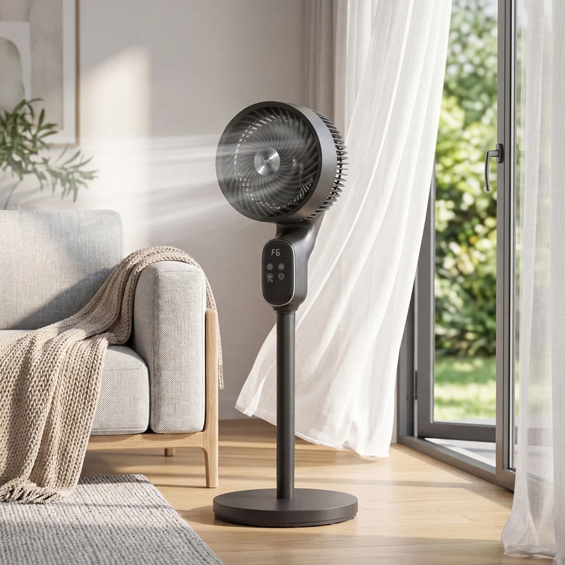 20 dB 39" Silent Pedestal Fan for Bedroom with Remote, 8-Speed, Black