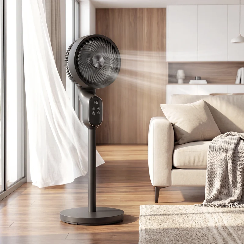 20 dB 39" Silent Pedestal Fan for Bedroom with Remote, 8-Speed, Black