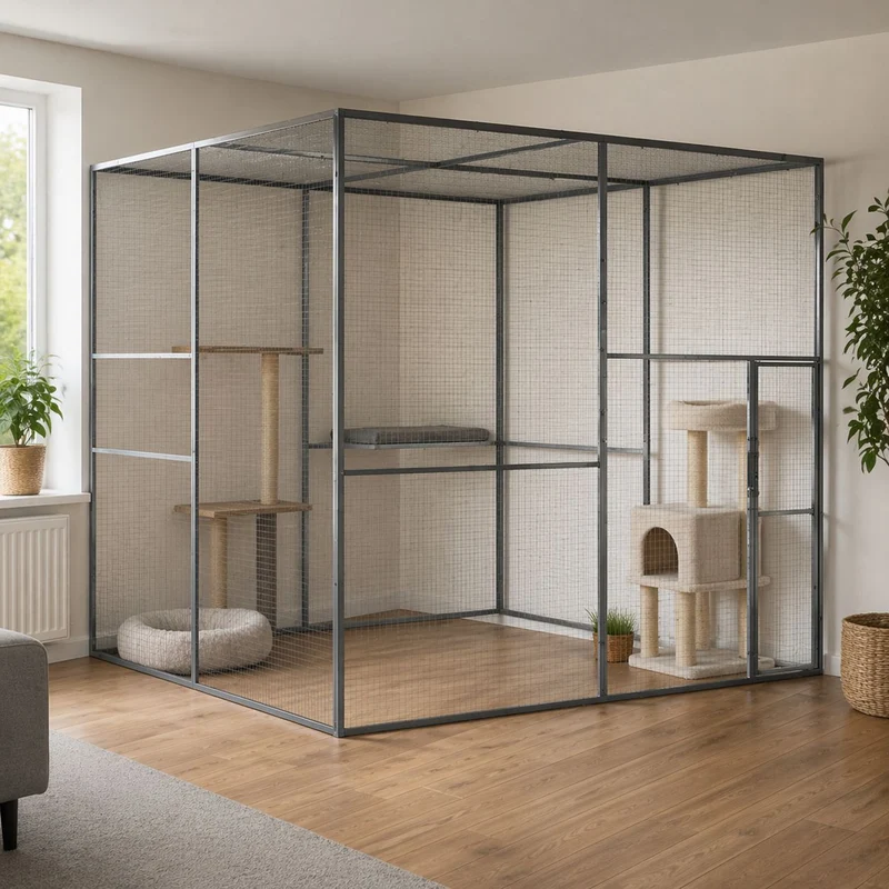Katzenkäfig 3x3x2,5m Voliere Haustiere Zubehör Käfig
