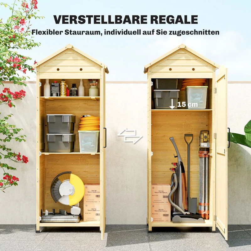 Gartenschrank Aufbewahrung Geräteschuppen Verstellbar Ablage Garten