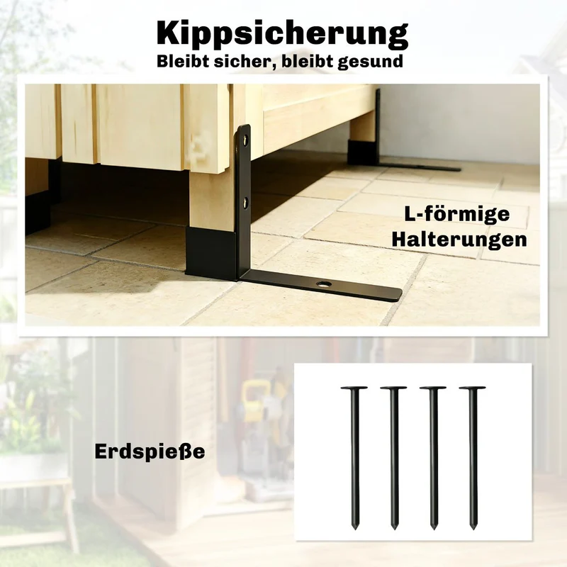 Gartenschrank Aufbewahrung Geräteschuppen Verstellbar Ablage Garten