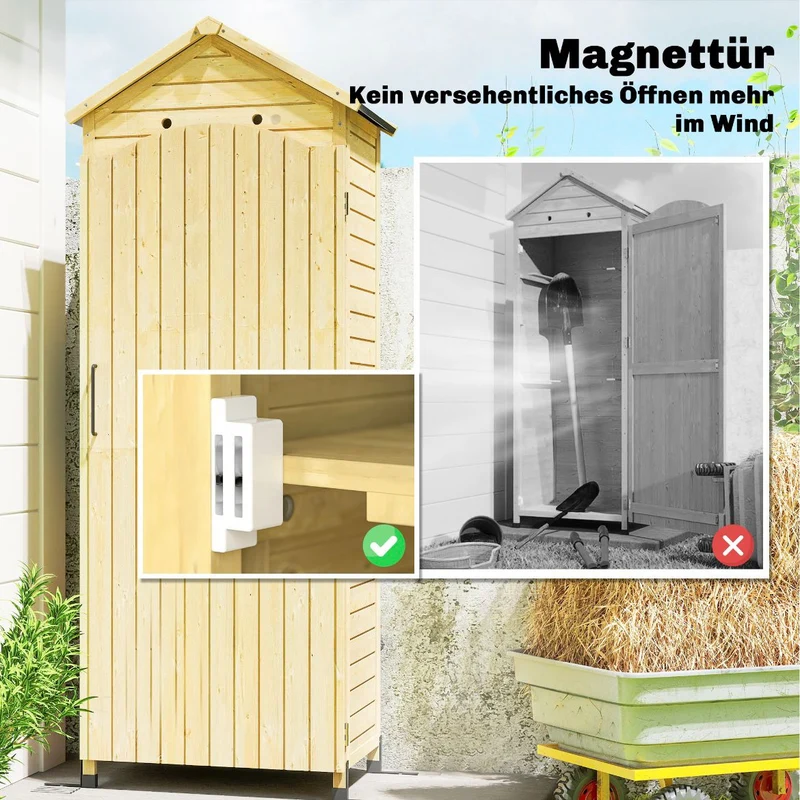 Gartenschrank Aufbewahrung Geräteschuppen Verstellbar Ablage Garten