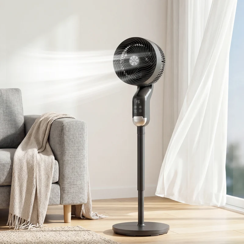 41" Quiet 20 dB Pedestal Fan with Remote, 8 Speeds, 12H Timer, Black