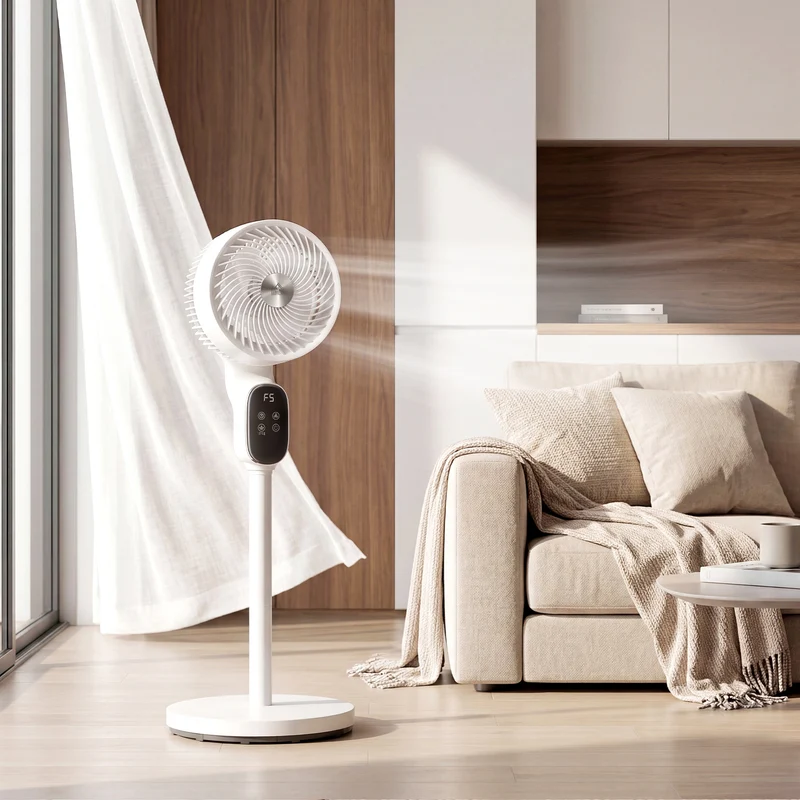 39" Silent Pedestal Fan with Remote, 8 Speeds, 90° Oscillating, Timer, White
