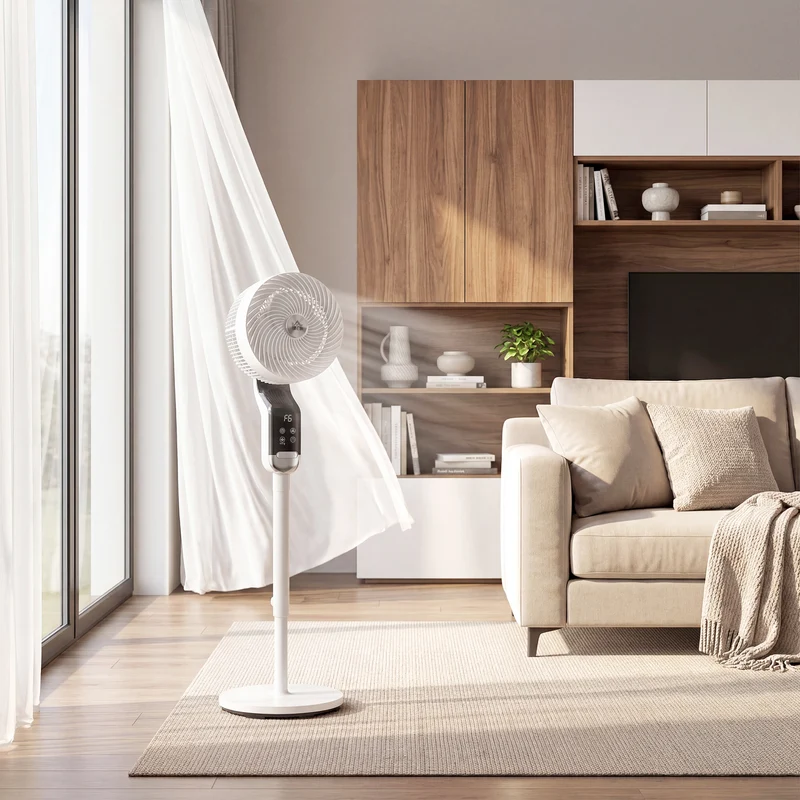41" Silent Pedestal Fan with Remote, 8 Speeds, 85° Oscillation, 12H Timer, White