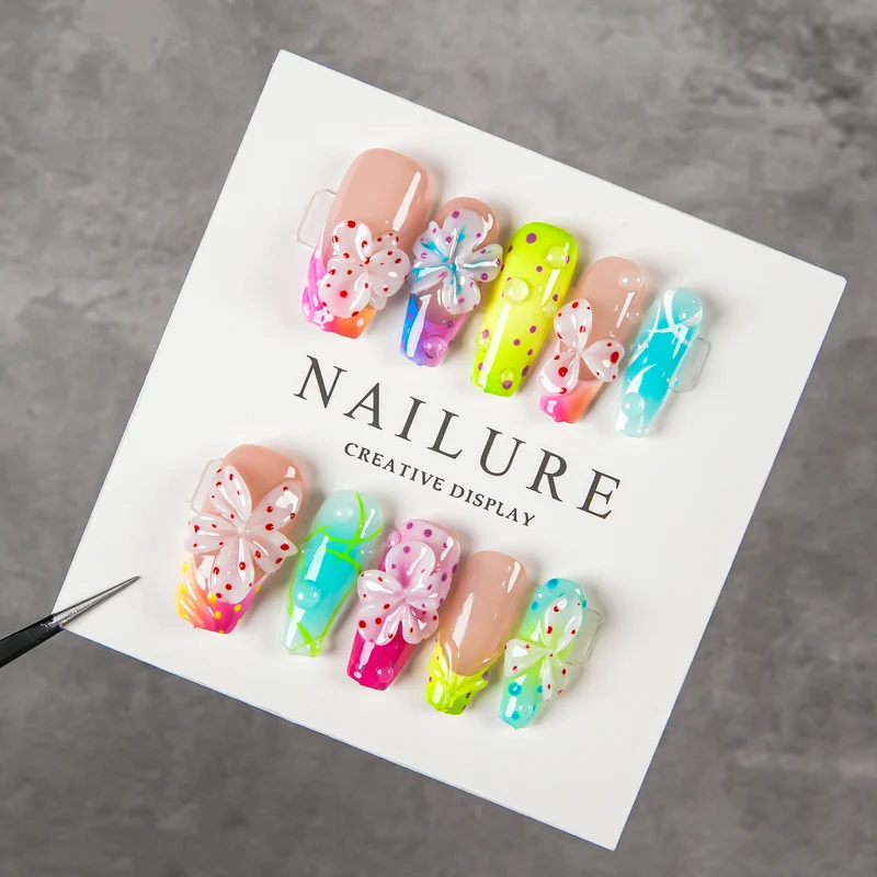 Künstlerische Florale Design Press-On Nagel Set 1791254781