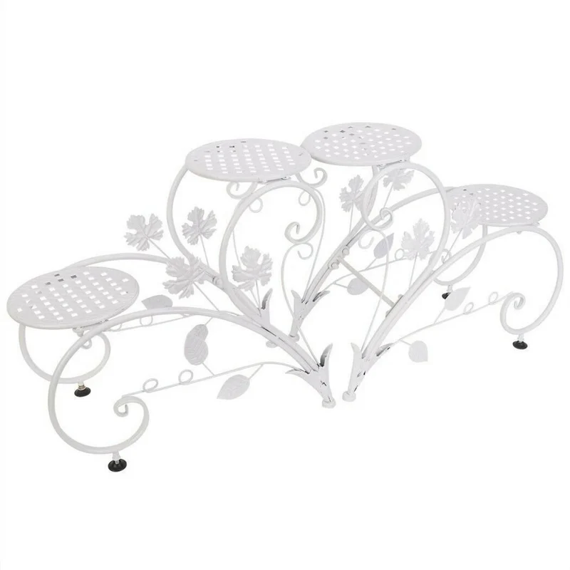 2x Blumenständer Set Blumenhocker Pflanzentreppe Herzform