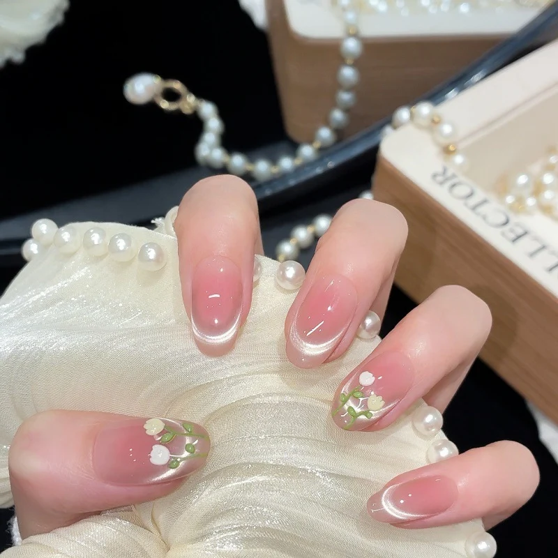 Künstlerisches Floral Press-On Nail Set