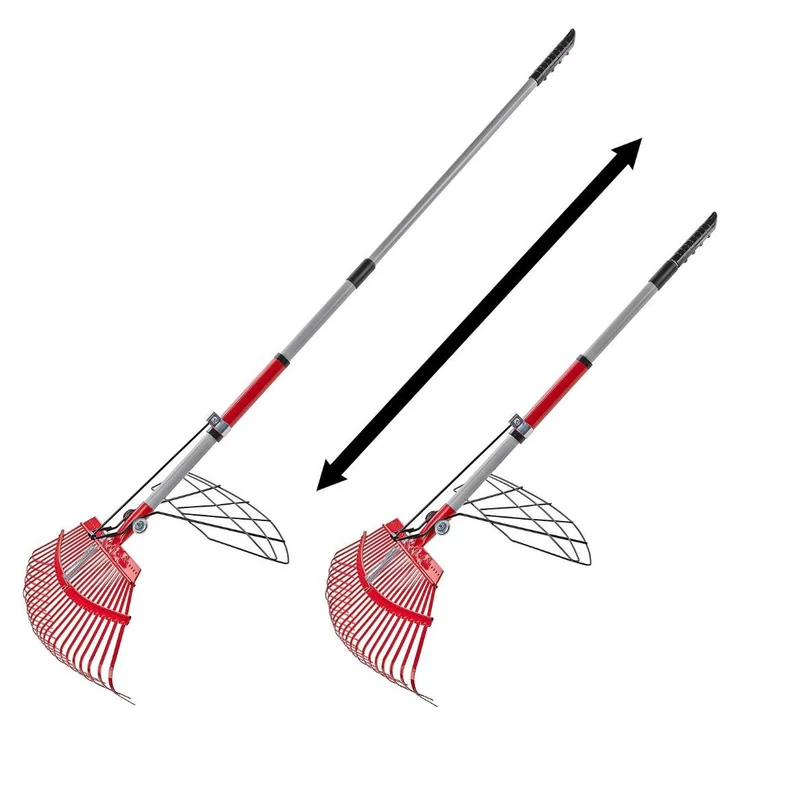 Metall Alu Universal Teleskop Gartenrechen Laubrechen 53 cm