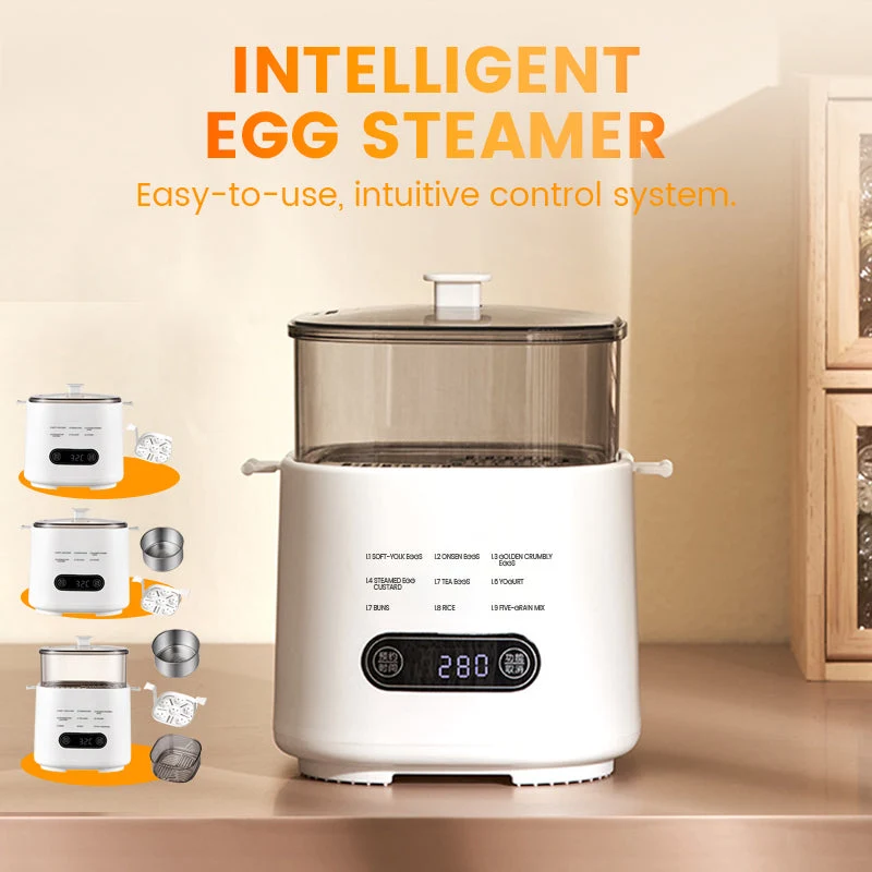 🎁2025 Neues Design🥚✨Mini-Multifunktions-Eierkochset mit Smart Touch Panel