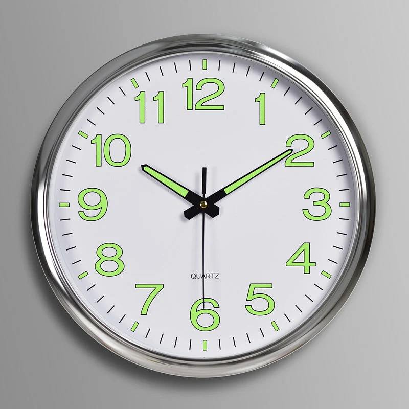 Skanto | Silent Glow Wanduhr – Perfekt für Klassenzimmer und Büros