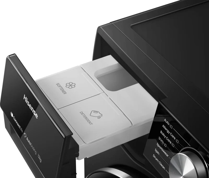 Hisense 5S Serie 12kg 1400 U/Min Waschmaschine, freistehend – Schwarz | WF5S1245BB