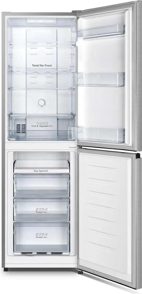 Hisense 256L Kühl-Gefrierkombination, freistehend – Grau | RB327N4BCE