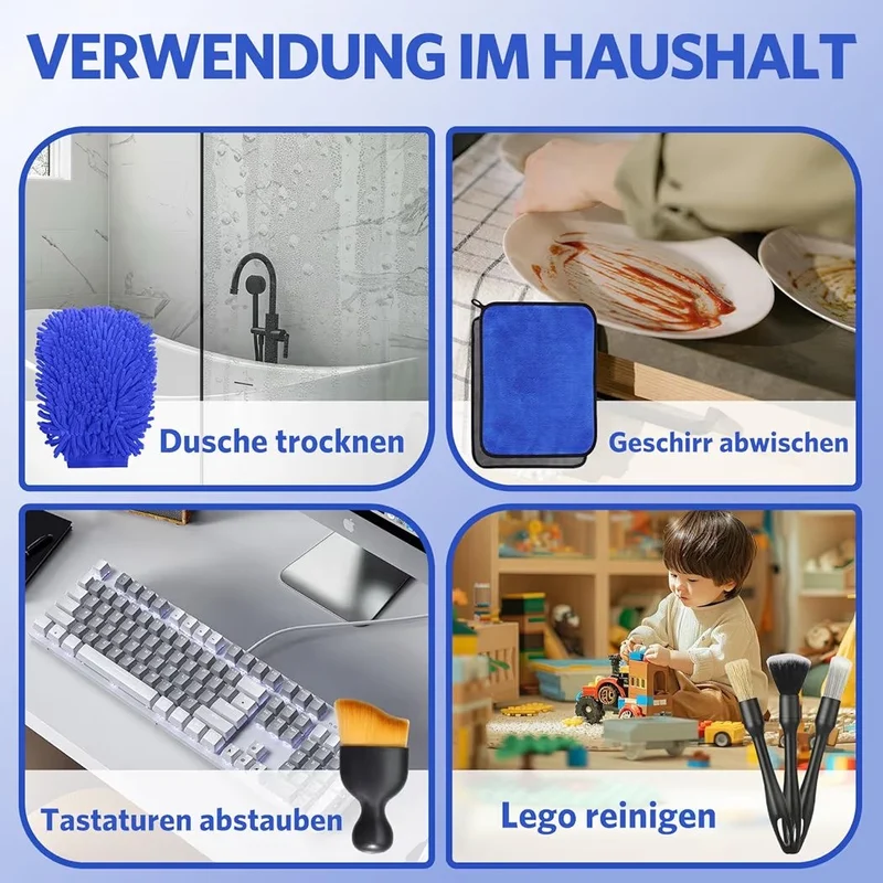 10tlg Autopflege Set Pflege Waschset Auto Reinigung Mikrofaser