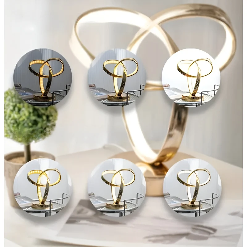 Skanto | Lampe – Luxus Gold Möbius Ring Schreibtisch Leselampe