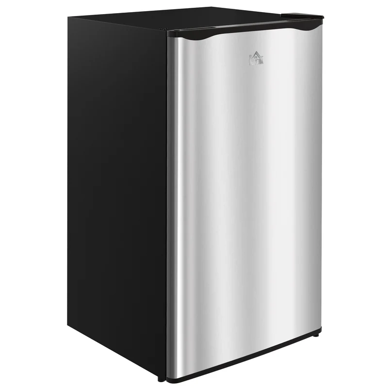 3.2 Cu. Ft. Mini Upright Fridge with Freezer, Adjustable Shelves & Mechanical Thermostat, Silver