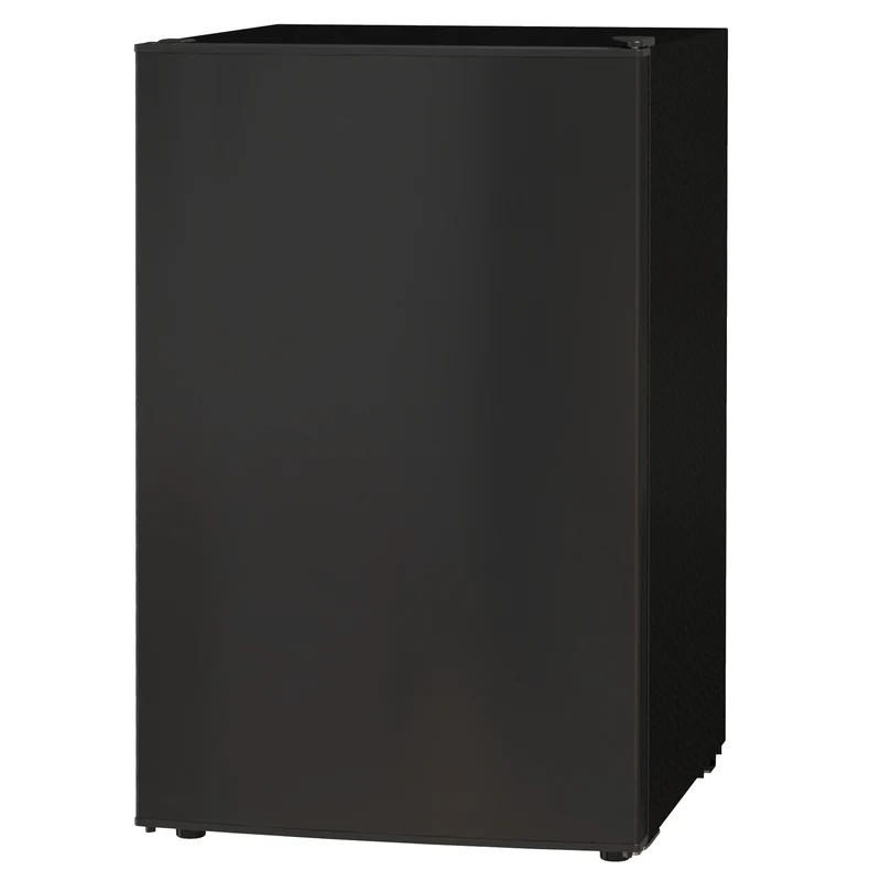 4.5 Cu.Ft Mini Fridge with Freezer, Wheels, Adjustable Thermostat & Reversible Door, Black