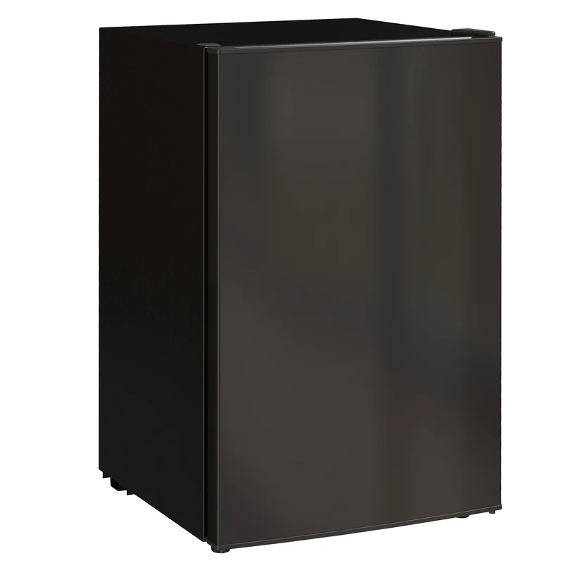 4.5 Cu.Ft Mini Fridge with Freezer, Wheels, Adjustable Thermostat & Reversible Door, Black