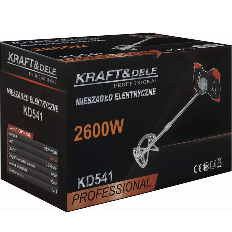 Elektrisches Rührwerk 2600W Mörtelrührer Rührgerät Zementrührer