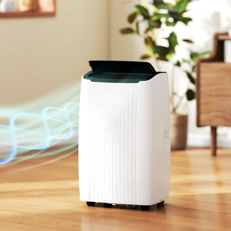 14000 BTU Portable AC with Heat & Dehumidify for Rooms up to 700 sq ft, White