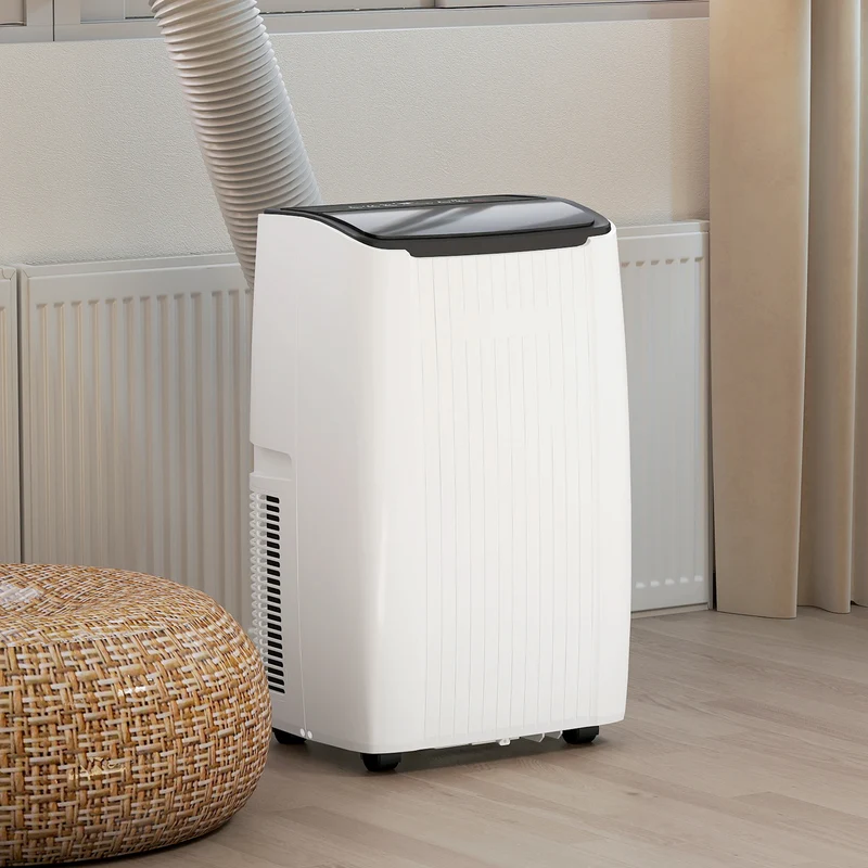14000 BTU Portable AC with Heat & Dehumidify for Rooms up to 700 sq ft, White