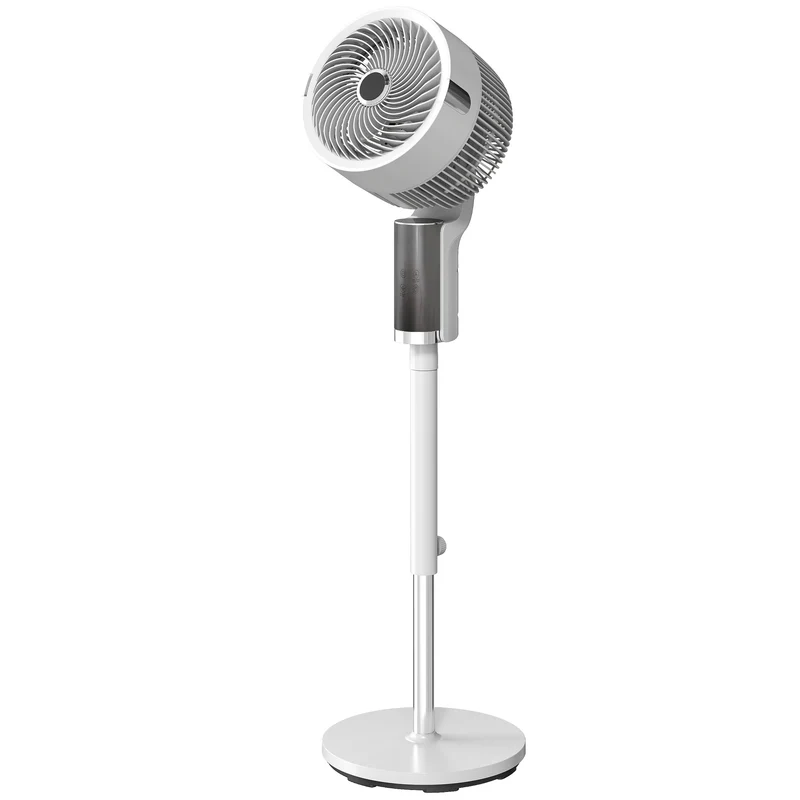 44" Pedestal Fan, 20 dB Silent, 8 Speeds, Remote, LED, 12H Timer, White