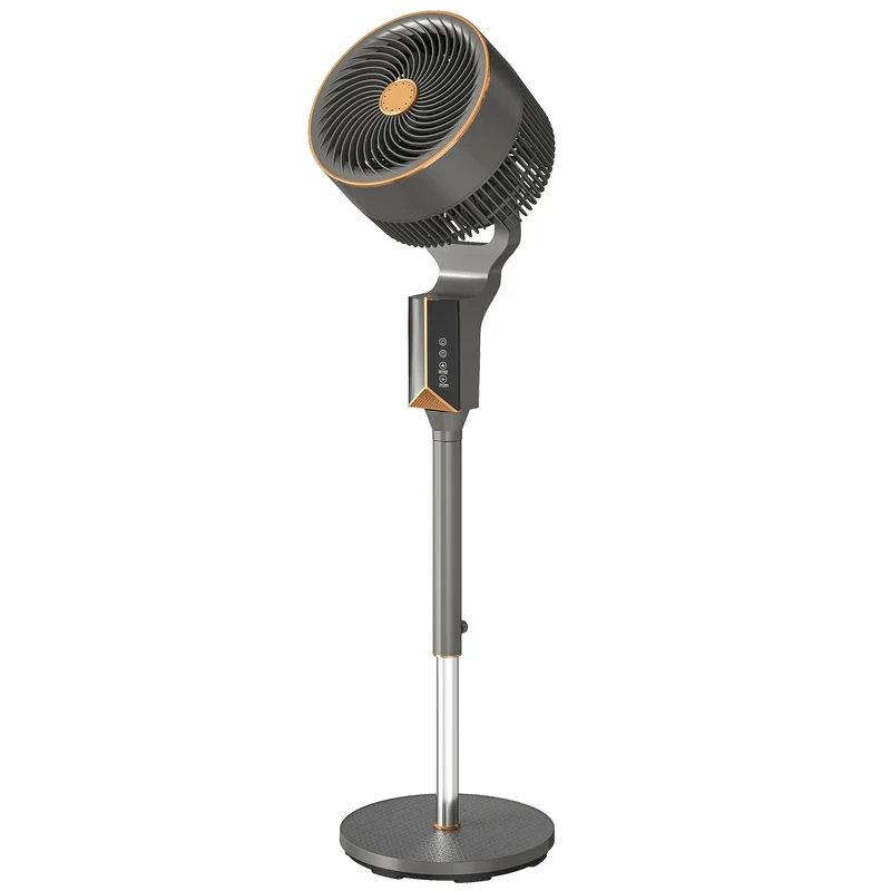 46" Silent Pedestal Fan with 8 Speeds, Remote Control & 12H Timer, 20 dB, Grey