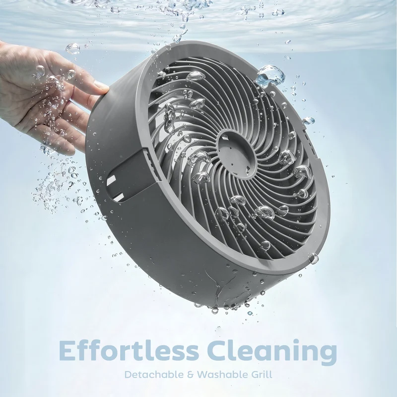 44" 20dB Silent Pedestal Fan with 8 Speeds, 55° Oscillation, LED & Remote, Grey