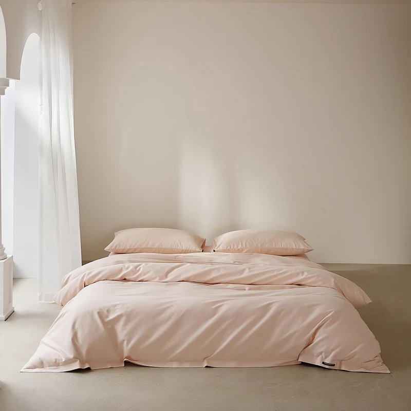 Baumwoll-Bettwäsche-Garnitur mit Satin-Finish und Reißverschluss