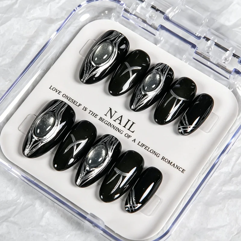 Abstract Pattern Press-On Nails