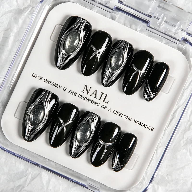 Abstract Pattern Press-On Nails
