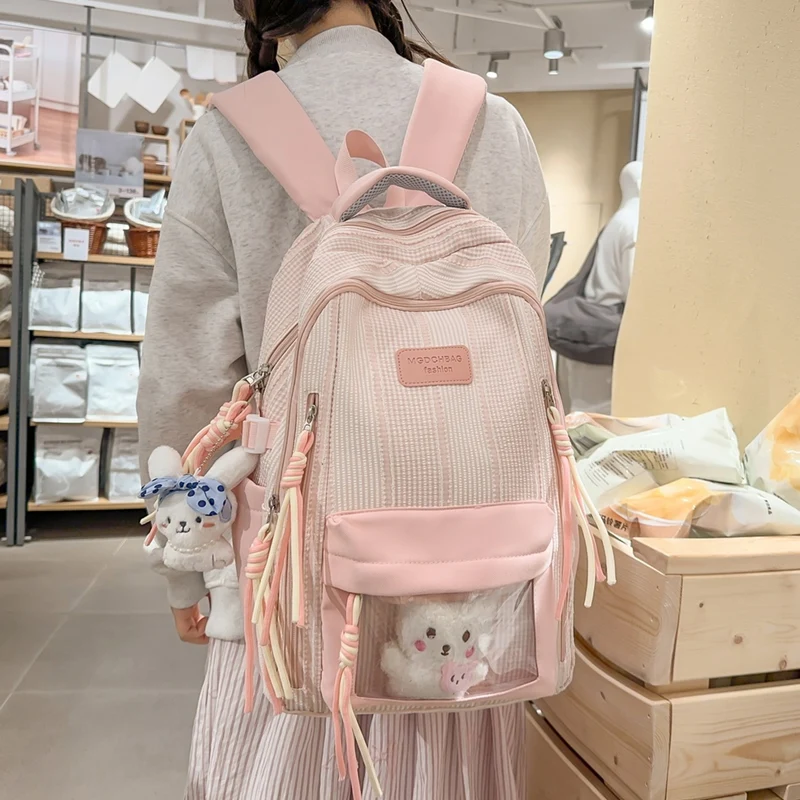 Multifunktionaler strukturierter Rucksack mit Seitentaschen Karnz