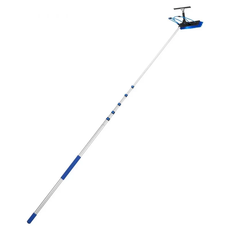 Solarpanel Reinigungsset Teleskop Bürste 10m mit Wasserdurchlauf Reinigung
