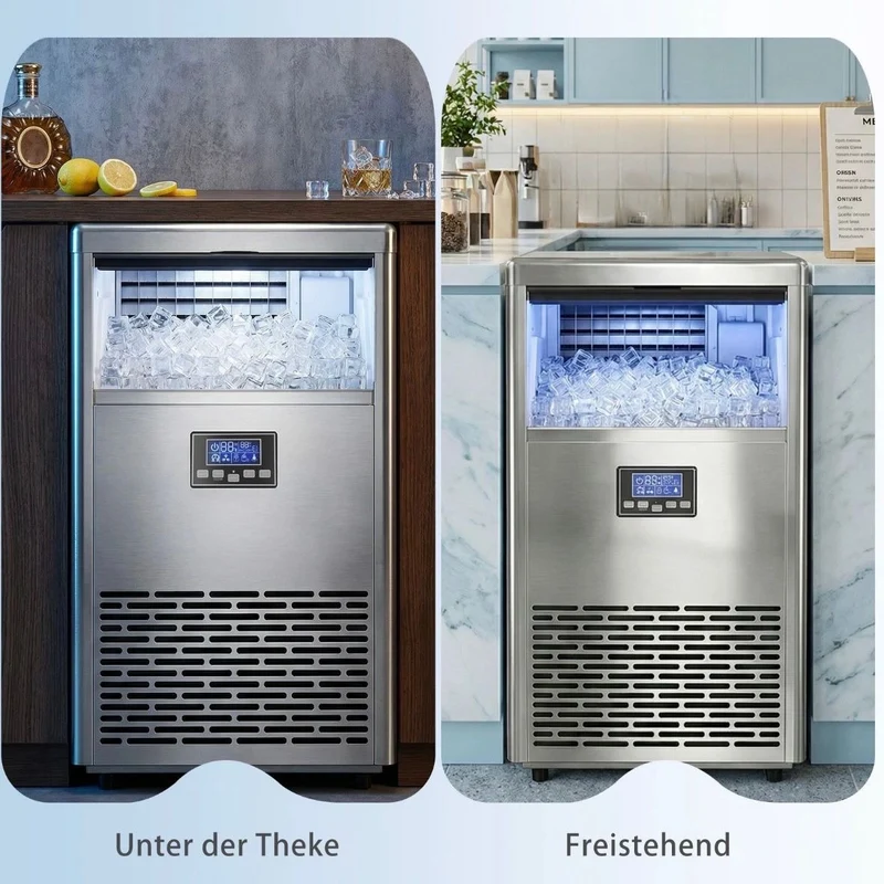 Kommerzielle Eiswürfelmaschine 45kg/24h Eismaschine 13kg Eis