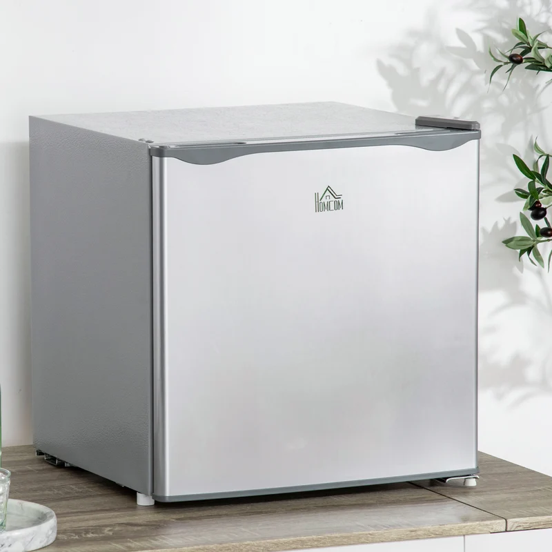 1.1 Cu Ft Countertop Mini Freezer, Compact Upright with Removable Shelves, Gray