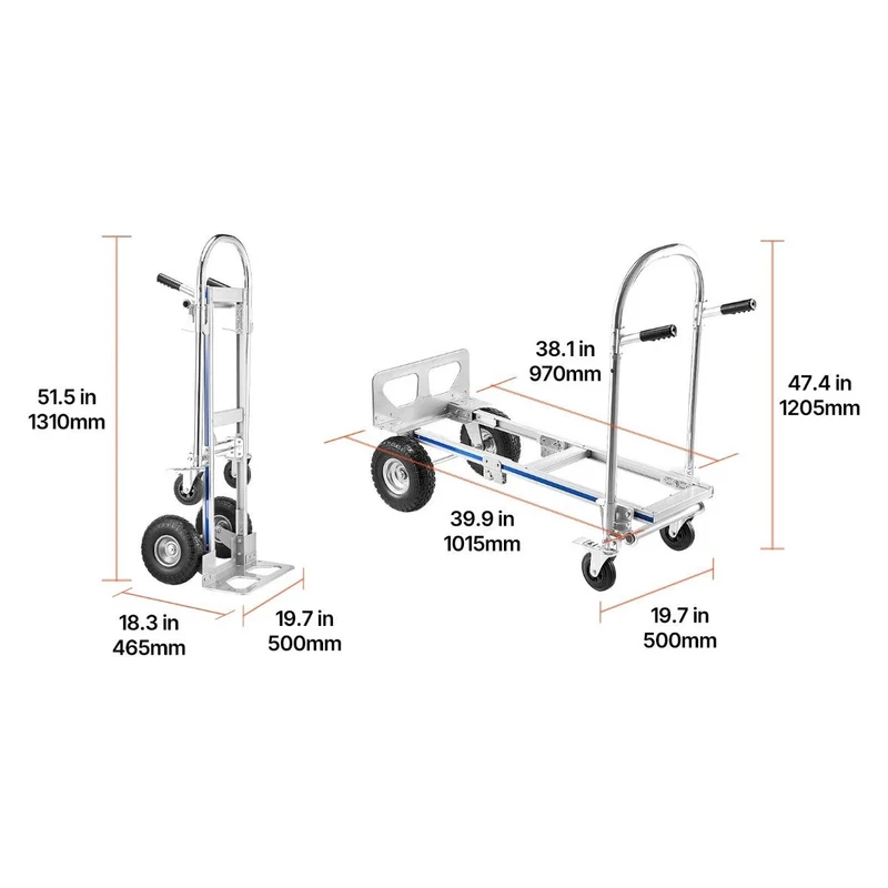 2in1 Sackkarre 454kg Transportkarre Plattformwagen Handwagen Karre
