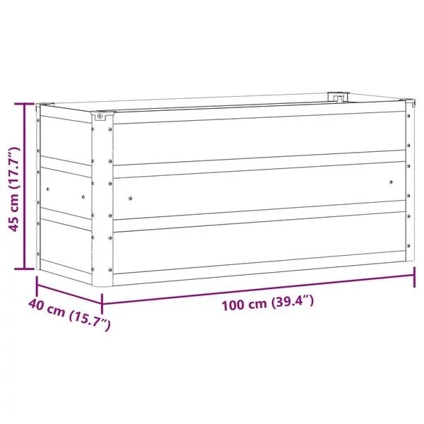 Hochbeet Pflanzenbeet 100x40x45cm Frühbeet Garten