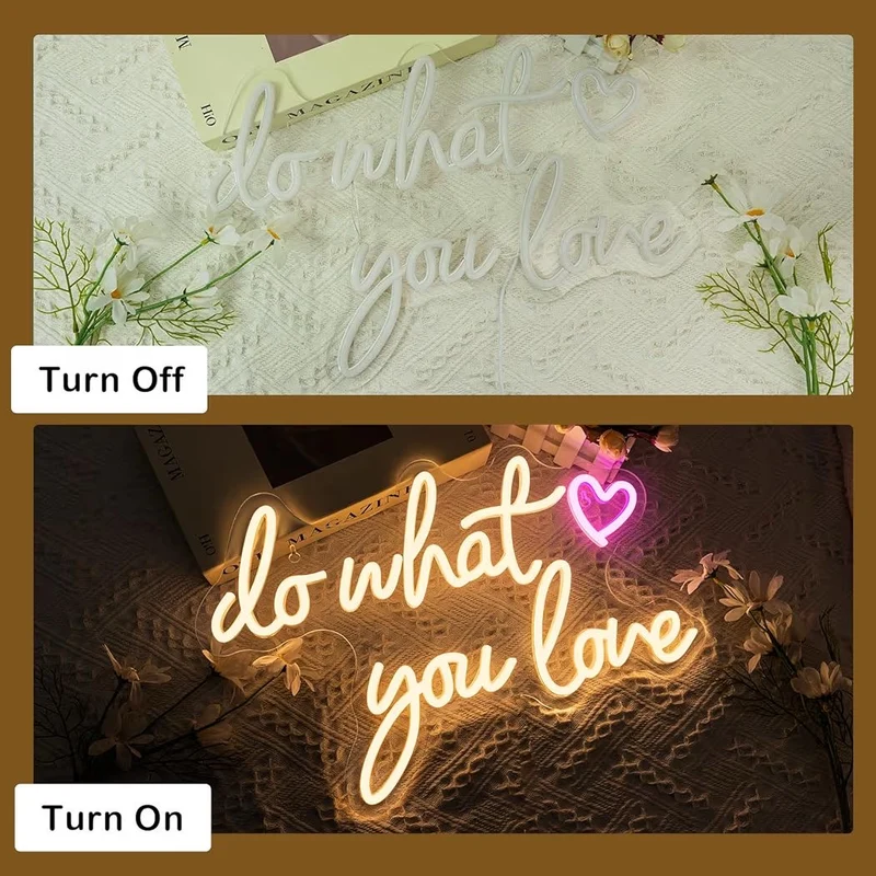 LED Neon Schild do what you love Neonlicht USB Zimmer
