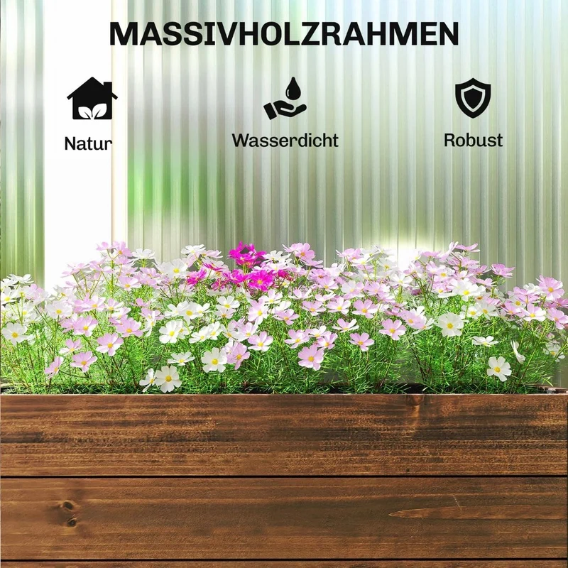 Hochbeet Holz Pflanzbeet Frühbeet Gartenbeet Blumenkasten