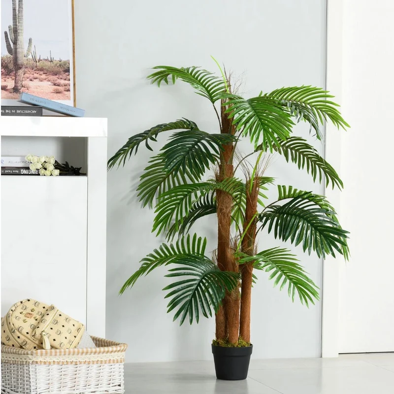 Kunstpflanzen Topf 120cm Palme Kunstpflanze Kunstbaum Zimmerpflanze