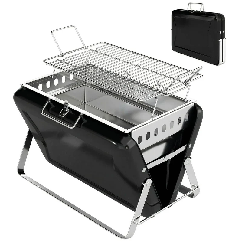 Tragbarer Holzkohlegrill Kofferdesign Grill Kohlegrill BBQ