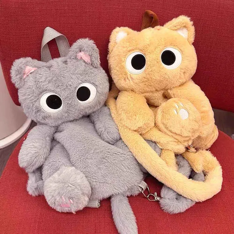 Skanto | Süßer Katzen-Plüschrucksack