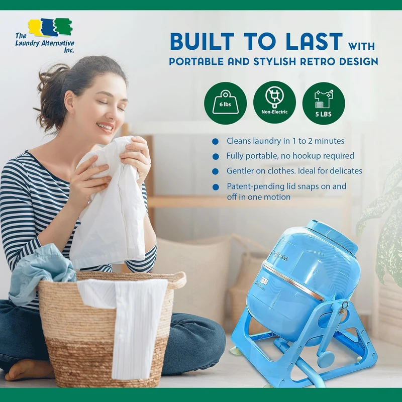 No space? No problem! This non-electric portable washing machine is ideal for small spaces.