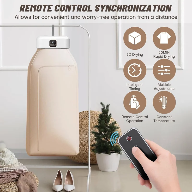 This portable mini clothes dryer is tiny yet mighty, perfect for adventures and apartments.