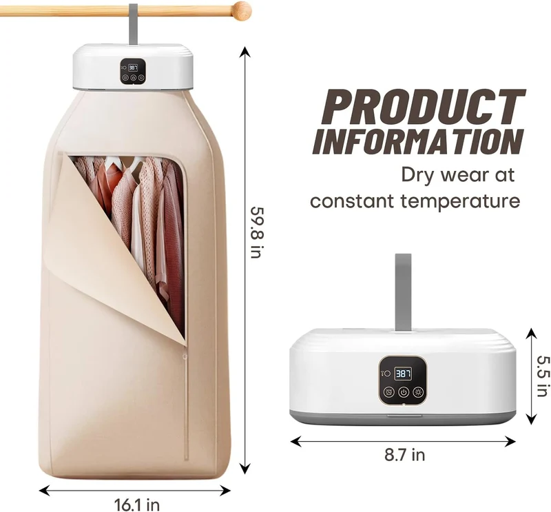 This portable mini clothes dryer is tiny yet mighty, perfect for adventures and apartments.