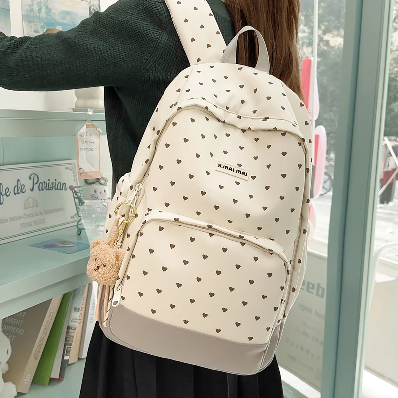 Herz-Muster Freizeit Rucksack Karnz