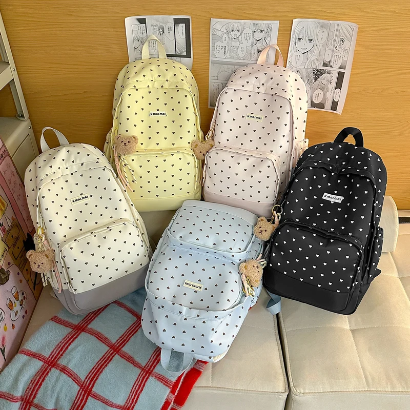 Herz-Muster Freizeit Rucksack Karnz