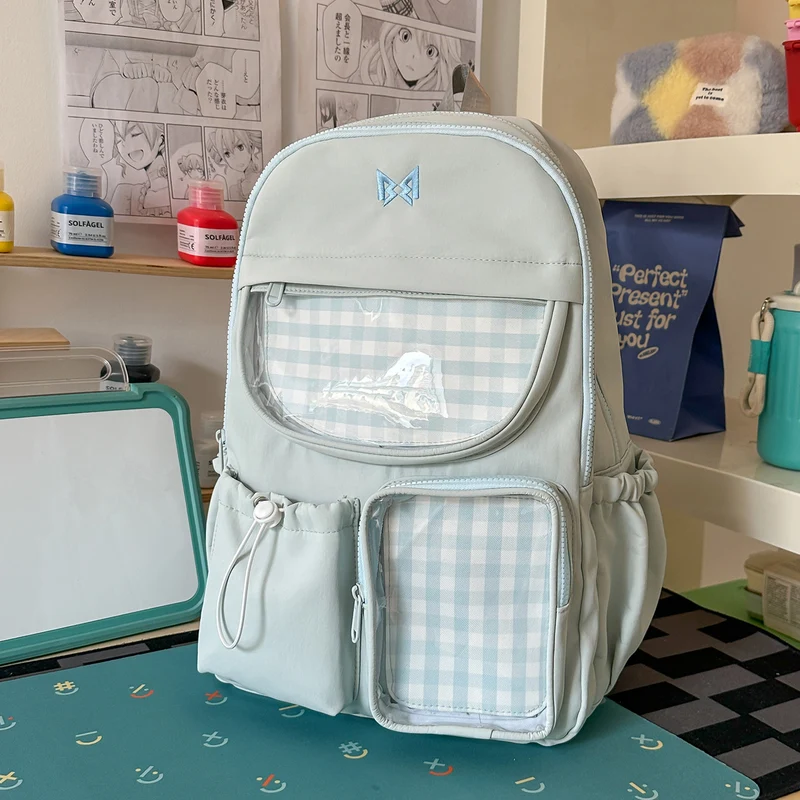 Funktionaler Karomuster-Rucksack Karnz
