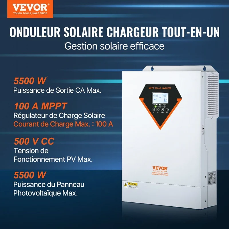 Hybrid Solar Wechselrichter 5500W 48V MPPT Inverter Sinuswelle