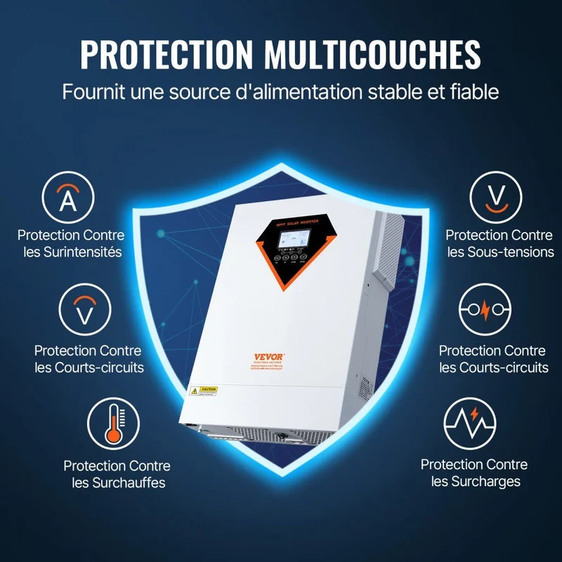 Hybrid Solar Wechselrichter 5500W 48V MPPT Inverter Sinuswelle